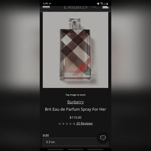 Brit Eau de Parfum Spray For Her 3.3 oz. NWT